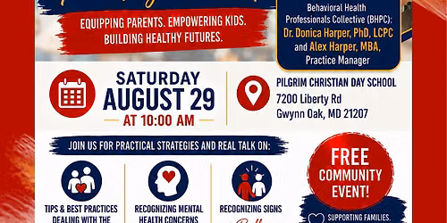 Back 2 School Parent Workshop Mental Health Issues & Bullying w\/ Your Child