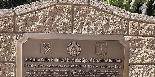 1st Marine Raider Battalion\/1st MSOB Memorial Plaque Ceremony