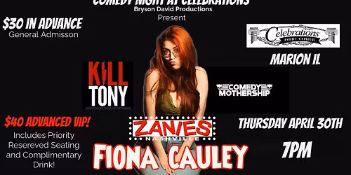 Comedy Night At Celebrations Presents Fiona Cauley