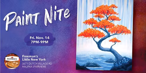Paint Nite - Autumn Bonsai Falls