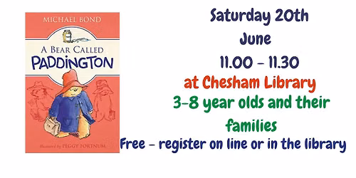 Paddington Bear Story Time at Chesham Library
