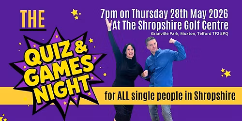 Singles Quiz & Games Night in Shropshire (Not Your Average Quiz!)