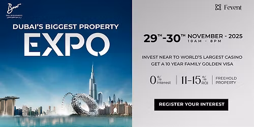 Dubai Property Expo in Singapore | 29th & 30th Nov 2025 | BNW