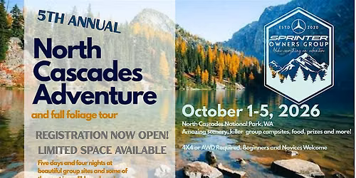 5th Annual Sprinter Owners Group North Cascades Rally and Fall Foliage Tour