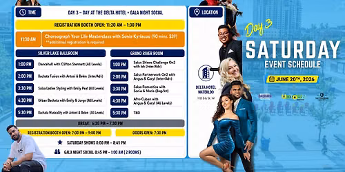 The Waterloo Salsa Bachata Festival (Day 3) - Day at the Delta Hotel Waterloo + Gala Night Social