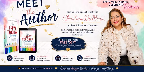 MEET THE AUTHOR \u2014 FREE Happy Teacher Journal