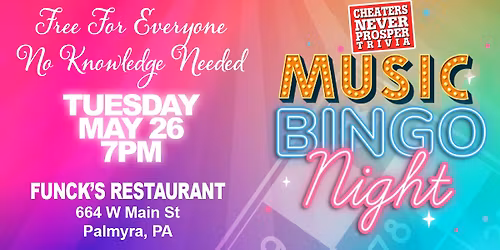 Music Bingo at Funck's Restaurant - Palmyra