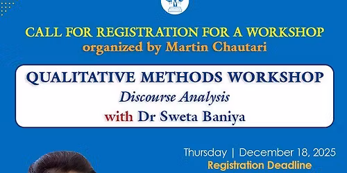 Qualitative Methods Workshop: Discourse Analysis