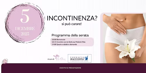 Perdite urinarie? Parliamone insieme