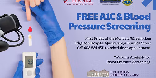 Free A1C & Blood Pressure Screening Clinic