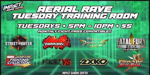 Aerial Rave: Tuesday Training Room - Fighting Game Open Play @ IGC