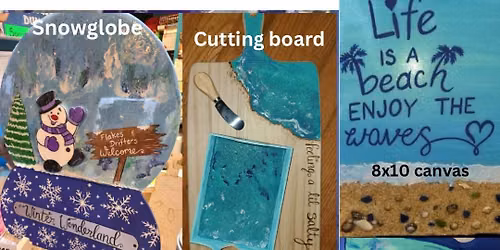 Resin class: multiple options including Sea glass tree!