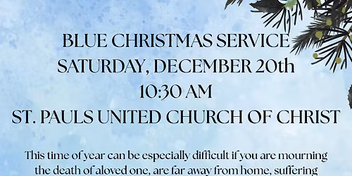 Blue Christmas Worship Service