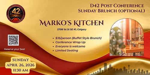 D42 Post Conference  Sunday Brunch