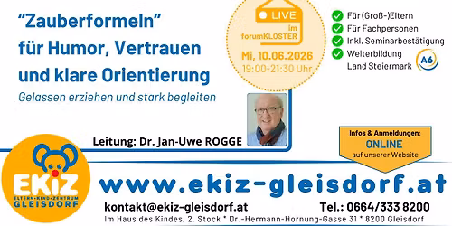 Dr. ROGGE LIVE: Zauberformeln f\u00fcr Humor, Vertrauen und klare Orientierung (A6)