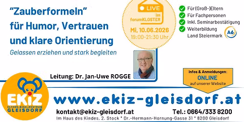 Dr. ROGGE LIVE: Zauberformeln f\u00fcr Humor, Vertrauen und klare Orientierung (A6)