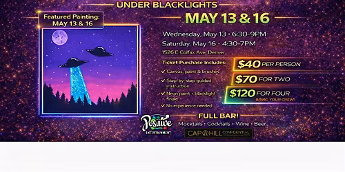 Paint & Sip Under Black Lights