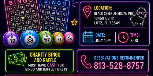 Charity Bingo and Raffle w\/Ye Loyal Krewe of Grace O'Malley
