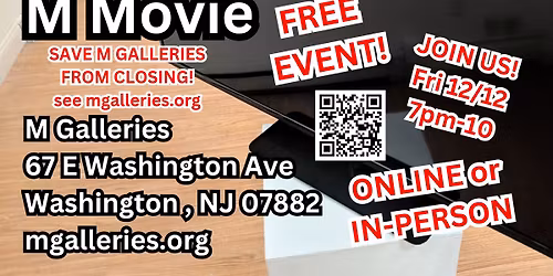 M Movie 12/12 - SAVE M GALLERIES FROM CLOSING!