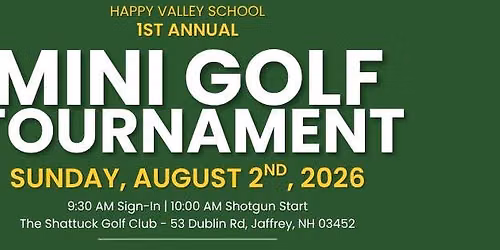 Happy Valley School - Mini Golf Tournament