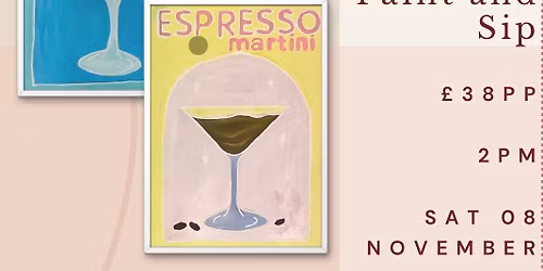 Cocktail Poster Paint and Sip