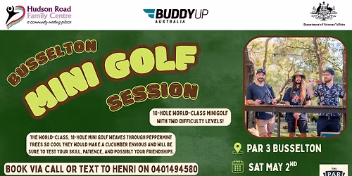 Mini Golf Free Session - veteran, defence, and emergency services