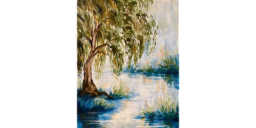 Monet\u2019s Whispering Willow  - Paint and Sip in Boston | Classpop!\u2122