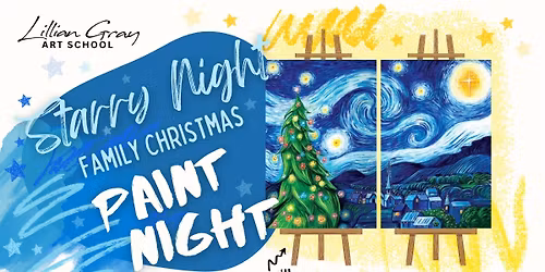 Starry Night Family Christmas Paint Night