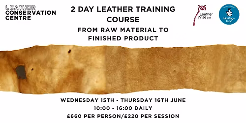 2-Day Leather Training Course: From Raw Material to Finished Product