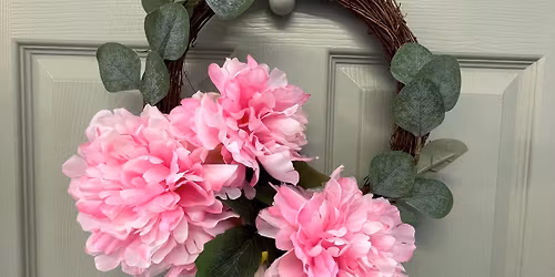 Peony wreath evening 