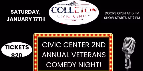 Colleton Civic Center 2nd Annual Veterans Comedy Night