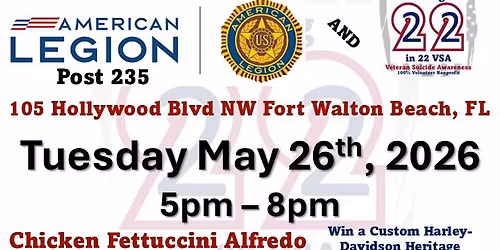 Community Dinner to Support Veterans Mental Health Hosted by American Legion Post 235