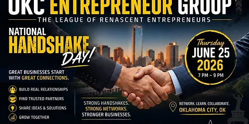 National Handshake Day at OKC Entrepreneur Group Meetup