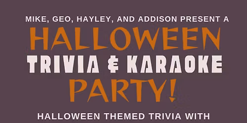 Halloween Trivia and Karaoke!