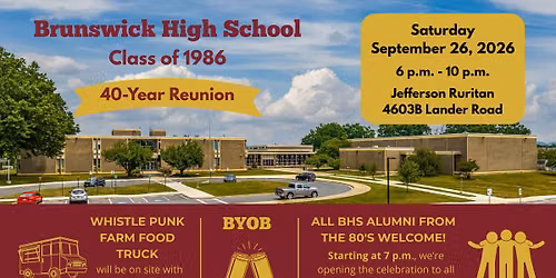 Brunswick High School Class of 1986 40-Year Reunion