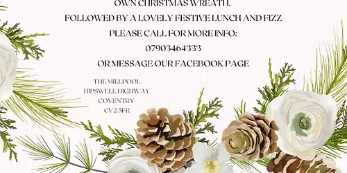 Christmas wreath making and afternoon tea