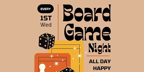 Board Game Night & Happy Hour at Gold Vibe