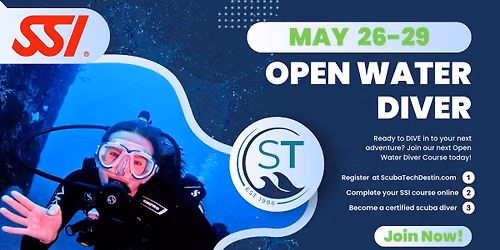 May 26-29 Open Water Diver Course