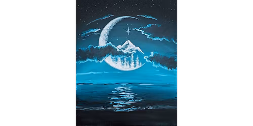 Crescent Mountain Over the Beach - Paint and Sip in Norfolk | Classpop!\u2122