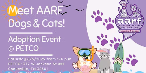 Meet AARF Dogs & Cats - June Adoption Event at Petco