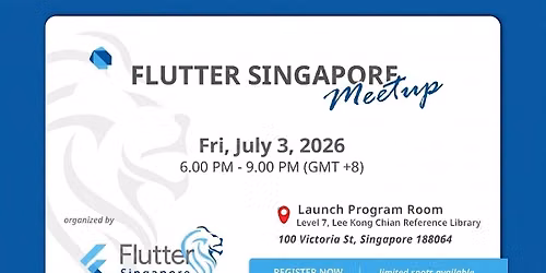 Flutter Singapore Meetup Q2 2026