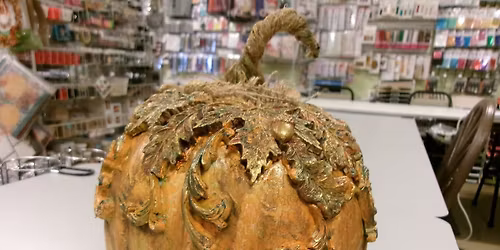 Mixed Media Rustic Pumpkin