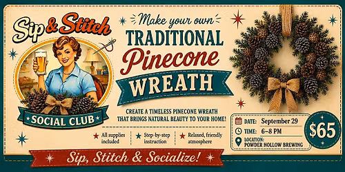 Make Your Own Traditional Pinecone Wreath