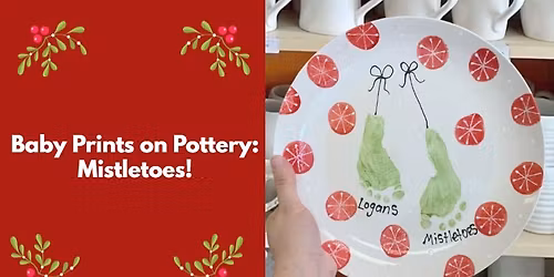 Baby Prints on Pottery: Mistletoes