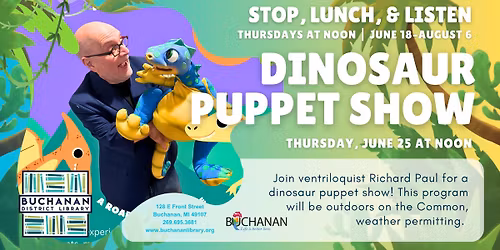 Stop, Lunch, & Listen: Dinosaur Puppet Show