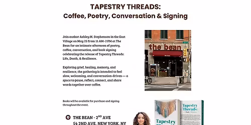 Tapestry Threads: Coffee, Poetry, Conversation & Signing