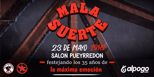 SAB 23\/5 \u2022 Mala Suerte en Sal\u00f3n Pueyrred\u00f3n