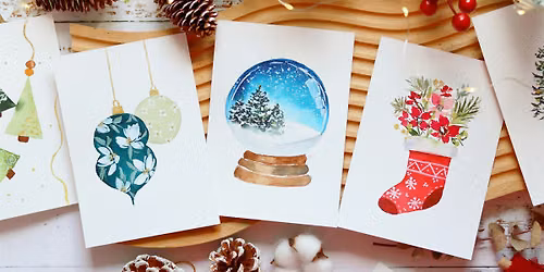 Wine trail - Watercolor Christmas cards