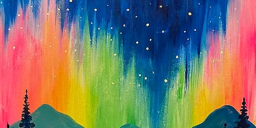 Blacklight Paint and Sip: Aurora Prism