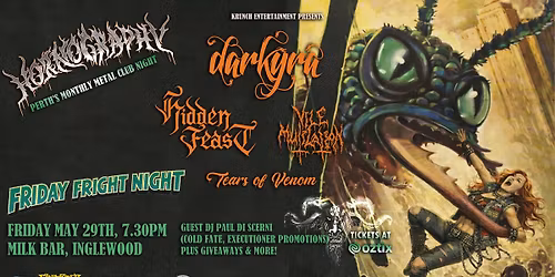 Hornography: Friday Fright Night! Darkyra, Hidden Feast, Vile Mutilation, Tears Of Venom